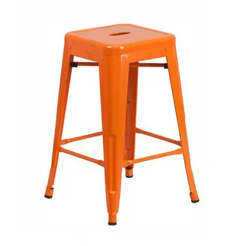 Orange Tolix Stool Hire