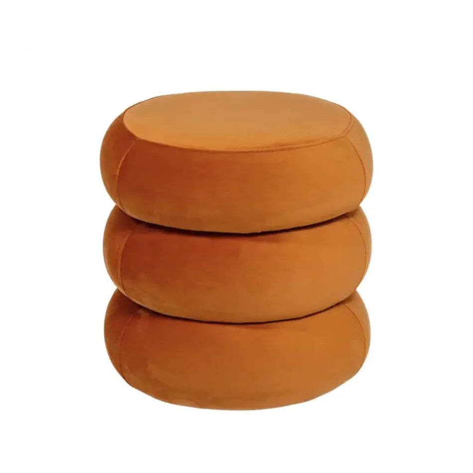 Apollo Ottoman Sienna Velvet Small