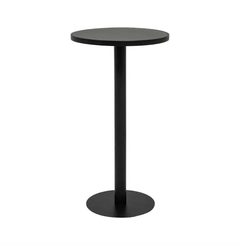 Atlas Bar Table Black Frame with Black Top
