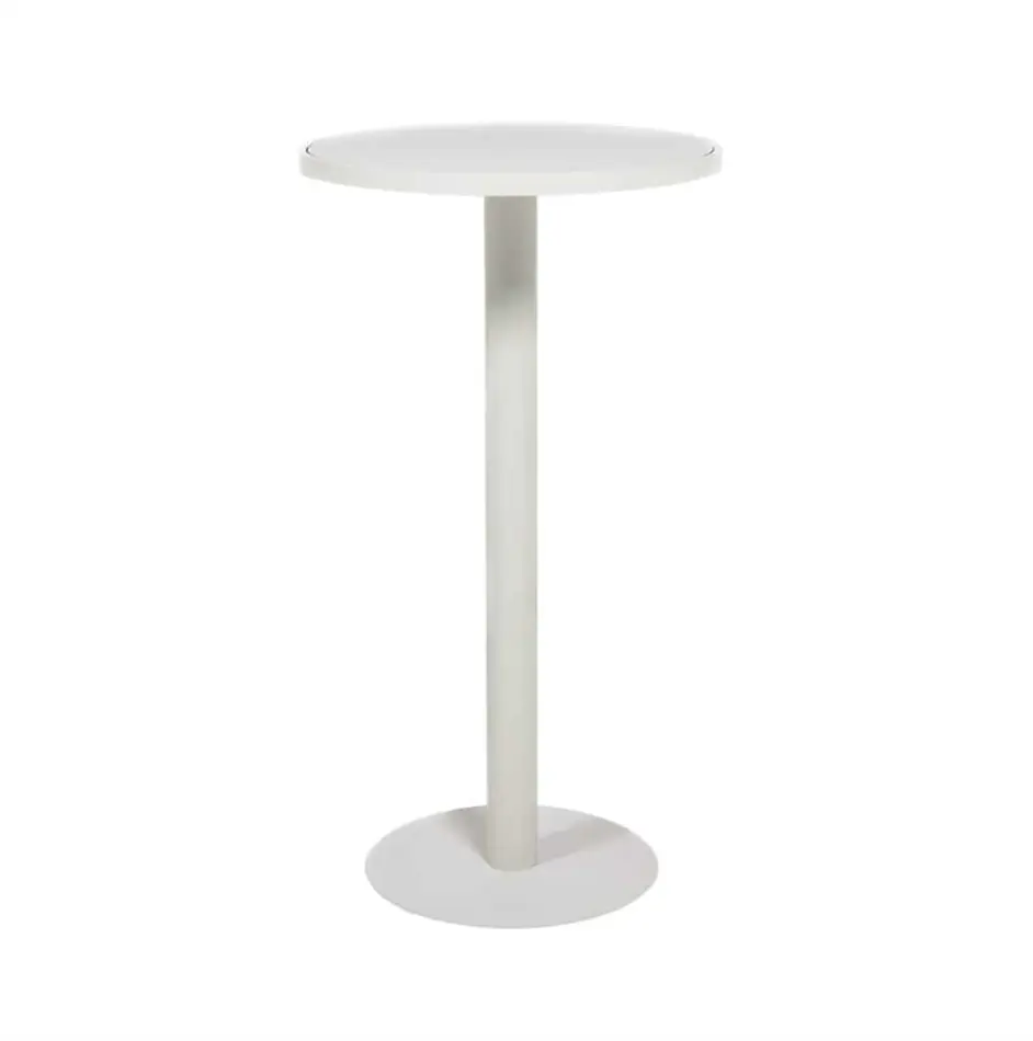 Atlas Bar Table White Frame with White Top